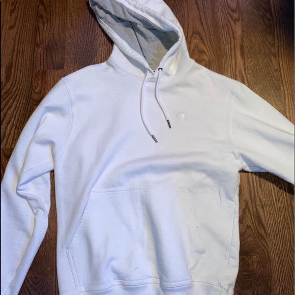 white champion hoodie size small